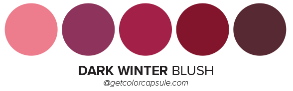 Dark Deep Winter Blush Colors Makeup